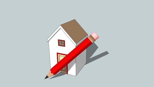 SketchUp Logo - SketchUp House Logo with Pencil | 3D Warehouse