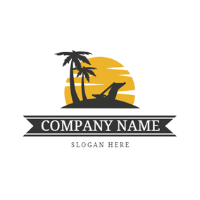 Black Beach Logo - Free Beach Logo Designs | DesignEvo Logo Maker