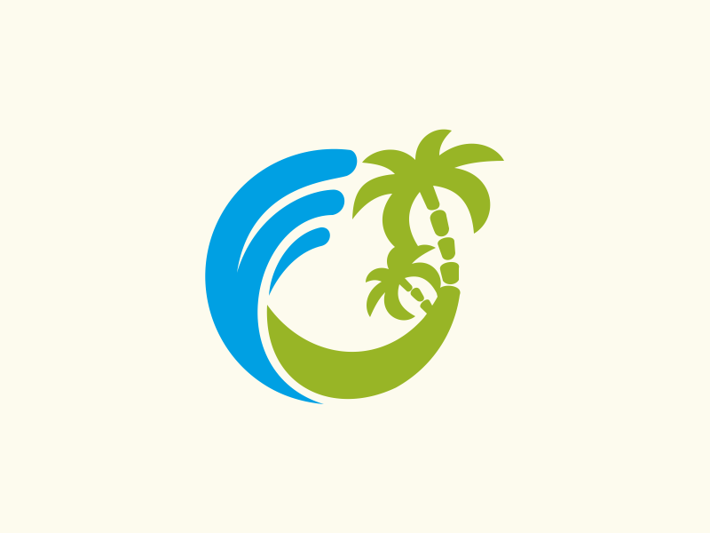 Beach Logo - Palm Beach Logo by Brandlogo on Creative Market … | graphic design