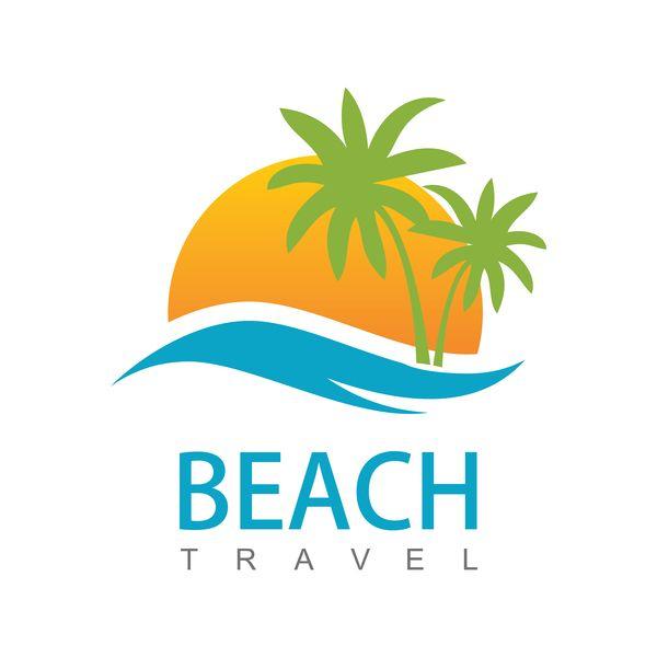 Beach Logo - Beach travel logo vector free download