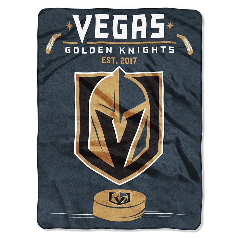 BCA Knights Logo - Officially Licensed NHL Raschel GOLDEN KNIGHTS Throw by The Northwest