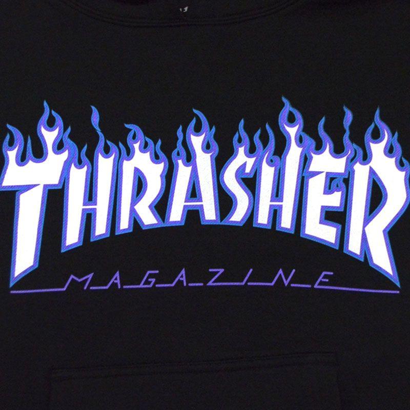 Black and Purple Flames Logo - WARP WEB SHOP RAKUTENICHIBATEN: Slasher THRASHER FLAME 3C HOODED ...