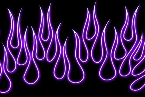 Black and Purple Flames Logo - Purple Neon Flames PlayStation TV Skin