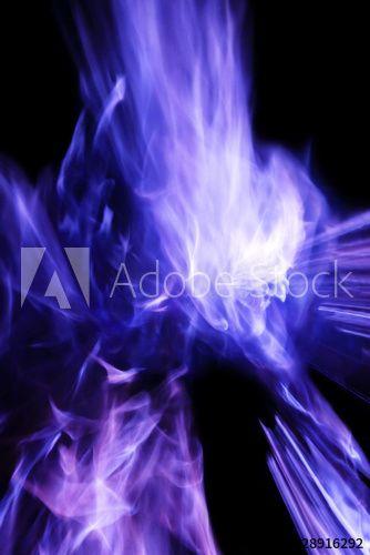 Black and Purple Flames Logo - Purple flame in motion, isolated on a black background - Buy this ...