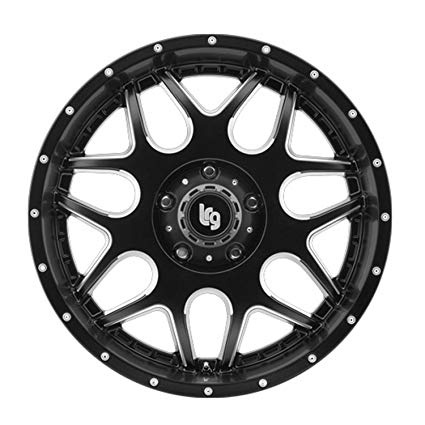 LRG Rims Logo - Amazon.com: LRG Rims LRG104 Splits Black Wheel with Milled Accents ...