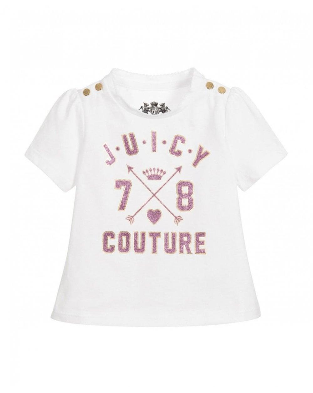 Couture Logo - Kids Juicy Couture Logo Couture 78 Short Sleeved T-shirt | Psyche