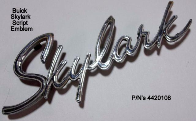 Buick Skylark Logo - Buick Skylark Script Metal Emblem Logo 4420108 Original OEM Made in ...