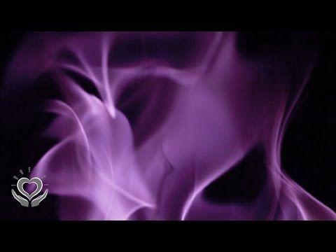 Black and Purple Flames Logo - Reiki