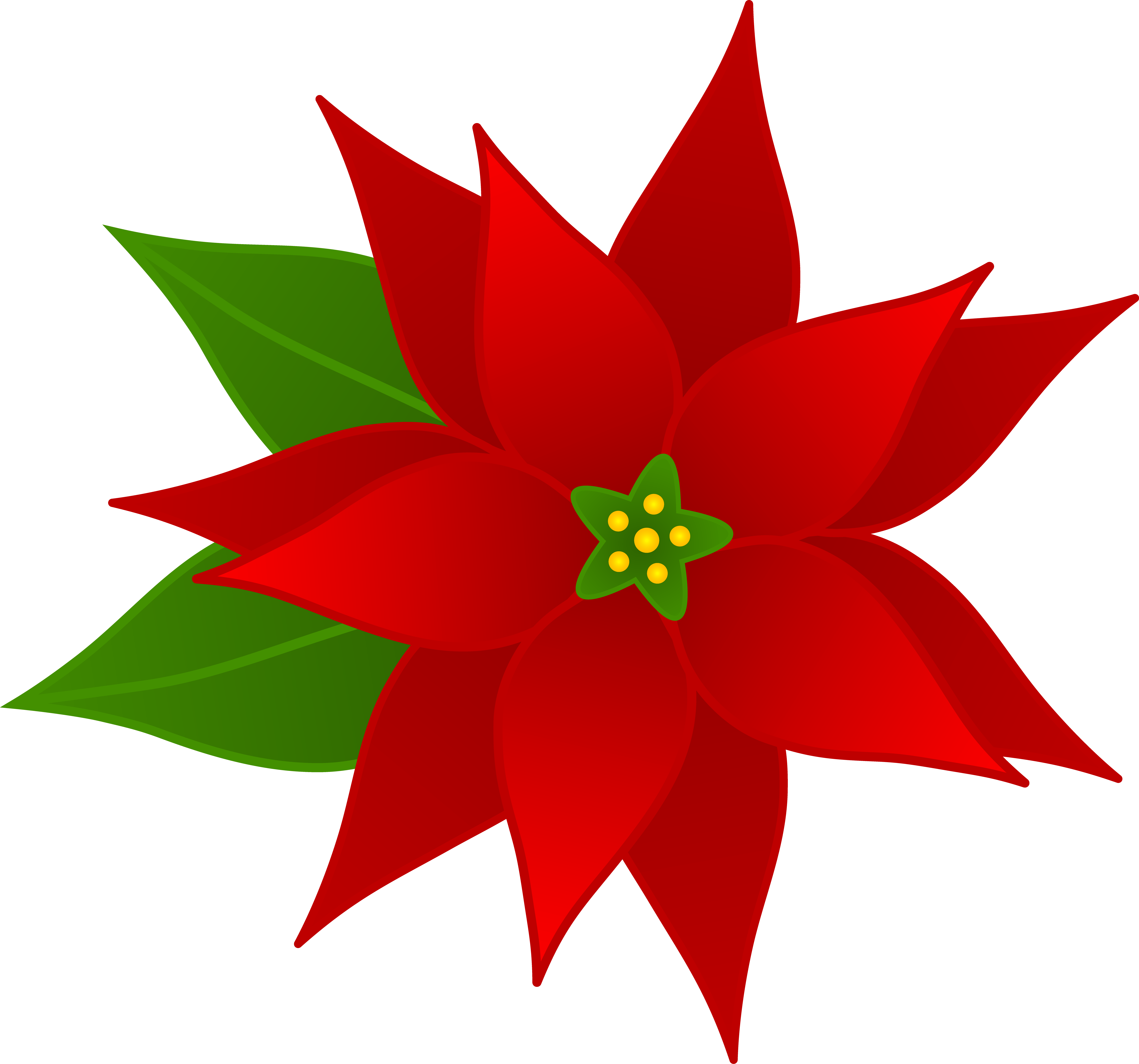 Poinsettia Logo - Poinsettia Flowers Clipart