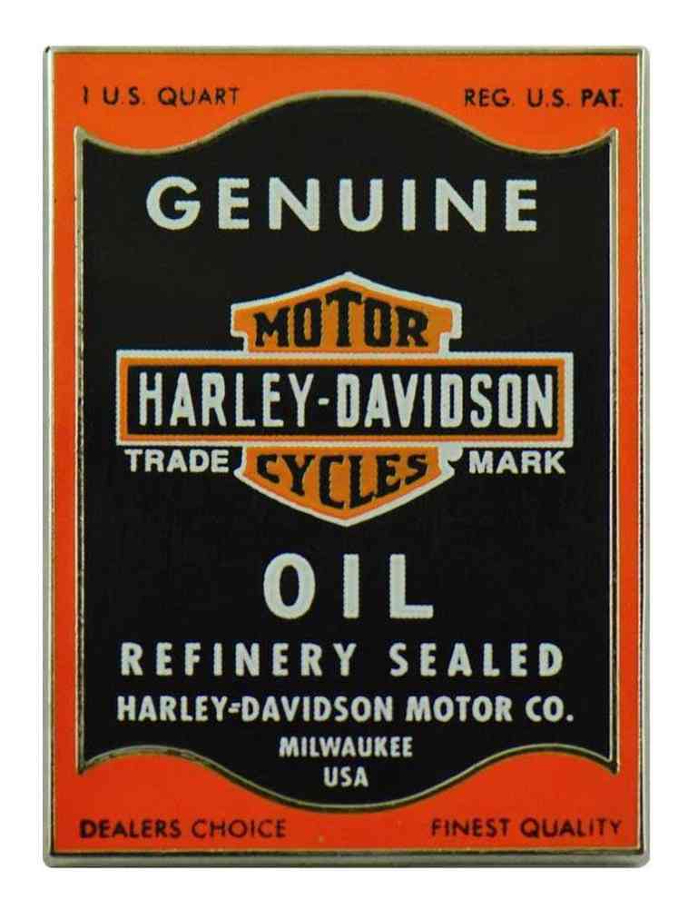 Orange Andblack U Logo - Harley Davidson® Genuine Motor Oil Logo Pin, Orange & Black, 1.5 X 1