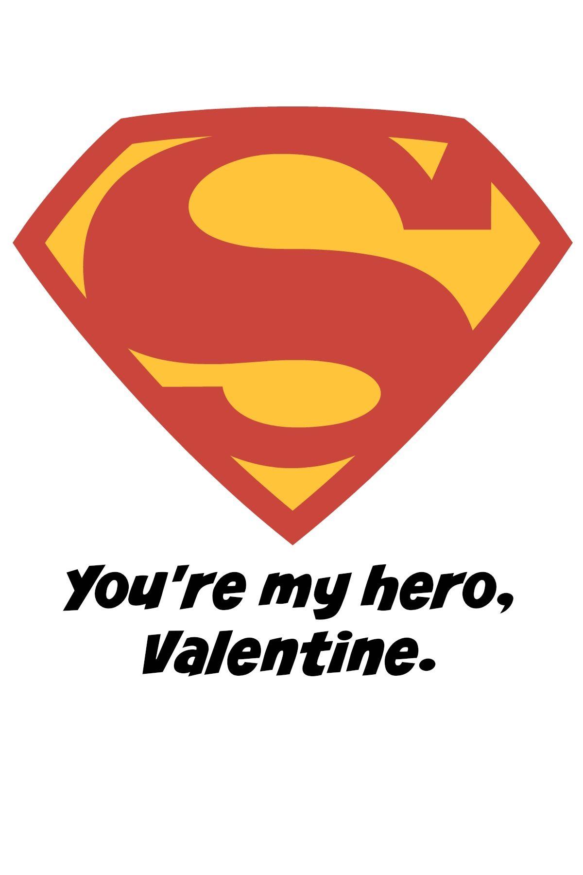 Valentine Superman Logo - Superman Hero Valentine. The Sparrow's Nest