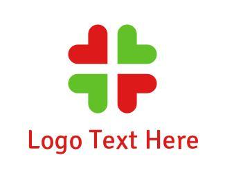 Red and Green Flower Logo - Green Logo Maker | Create Your Own Green Logo | BrandCrowd