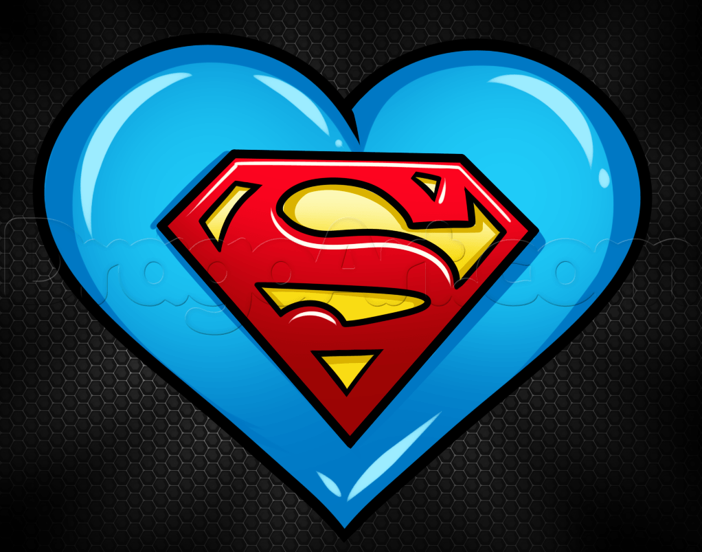 Valentine Superman Logo - How to Draw a Superman Heart, Step by Step, Dc Comics, Comics, FREE ...