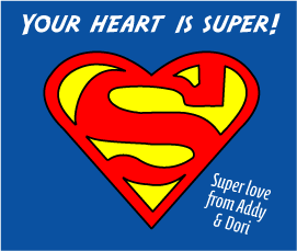 Valentine Superman Logo - Addy Learns: Super Valentine's card