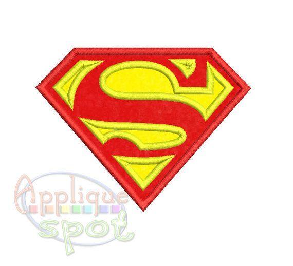 Valentine Superman Logo - Superman Logo Baby Boy Girl - 4x4 5x7 6x10 Applique Design ...