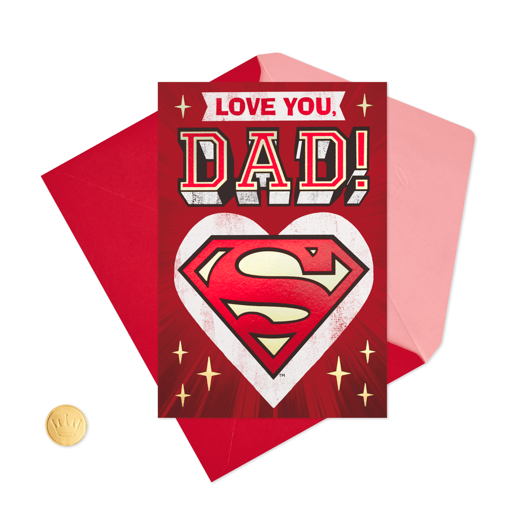 Valentine Superman Logo - DC Comics™ Superman™ Family Hero Valentine's Day Card for Dad