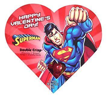 Valentine Superman Logo - Amazon.com : Superman Double Crisp Happy Valentine's Day Valentine ...