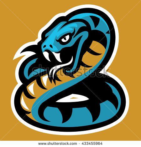 Snake Team Logo - Snake mascot. Athletic Styled Logos. Pinte