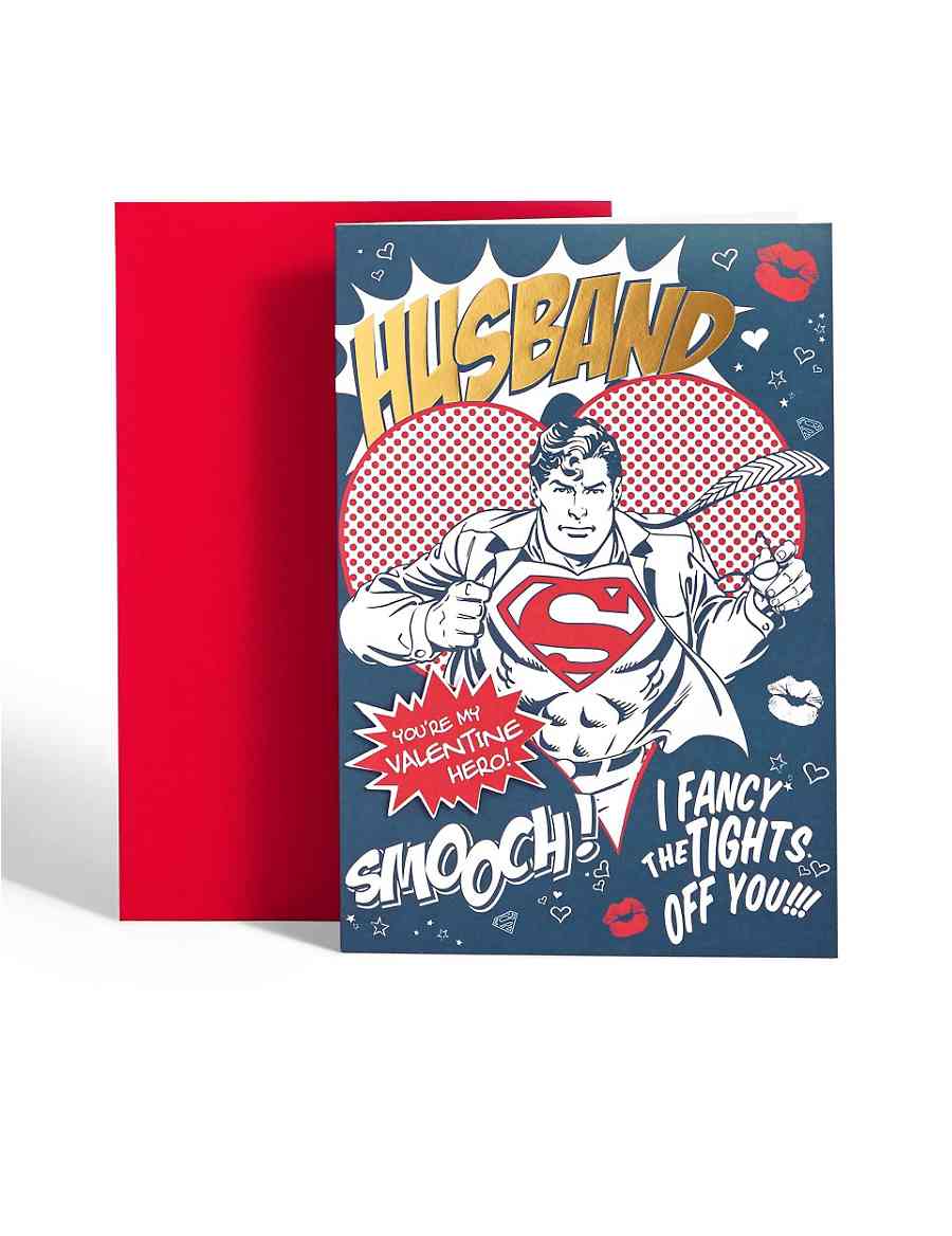 Valentine Superman Logo - Superman™ Husband Valentine's Day Card | M&S