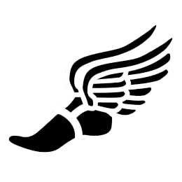 Foot and White with Wing Logo - Winged Foot | Logo ideas | Track, Running, Wings