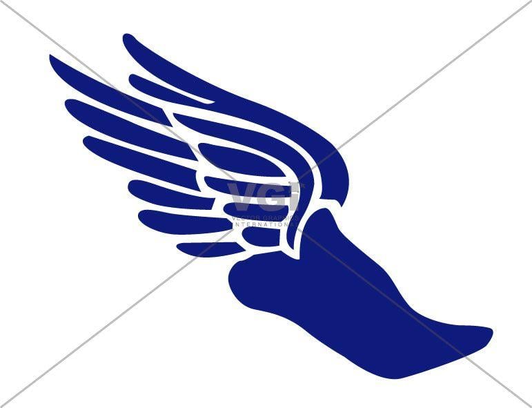 Track and Field Winged Foot Logo - Winged foot Logos