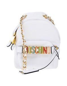 Moschino Couture Logo - Moschino Couture Jeremy Scott LEATHER WHITE MINI SHOULDER BAG MULTI ...