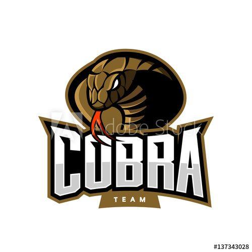 Snake Team Logo - Furious cobra sport vector logo concept isolated on white background ...