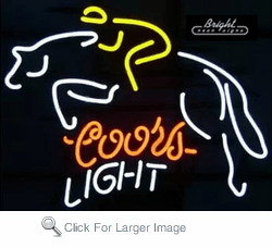 Coors Light Racing Logo - Coors Light Race Horse Neon Sign only $229.00 - Coors Light Neon Signs