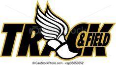 Track and Field Winged Foot Logo - Best Track logo image. Track, Track, Field, Fields