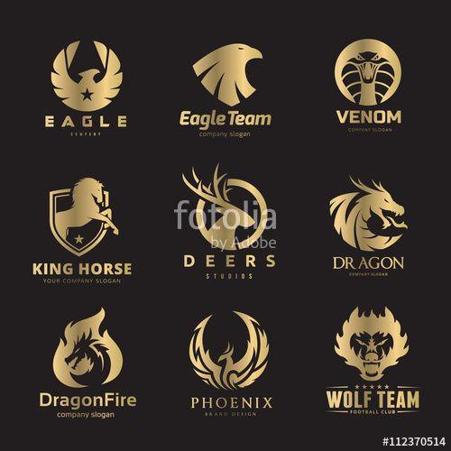 Snake Team Logo - Animal logo collection. Animal logo set. Eagle logo. Snake logo