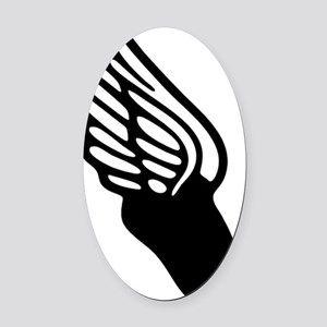 Track and Field Winged Foot Logo - Track And Field Winged Foot Car Magnets