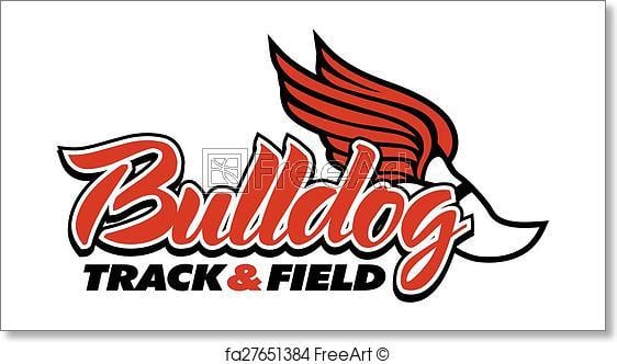 Track and Field Winged Foot Logo - Free art print of Bulldog track & field. Bulldog track & field ...