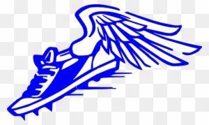 Track and Field Winged Foot Logo - Varsity Track & Field Transparent PNG Clipart Image