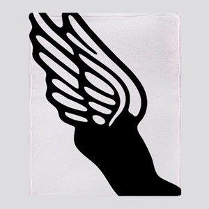 Track and Field Winged Foot Logo - Track And Field Winged Foot Blankets