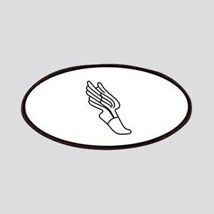 Track and Field Winged Foot Logo - Track And Field Winged Foot Patches - CafePress