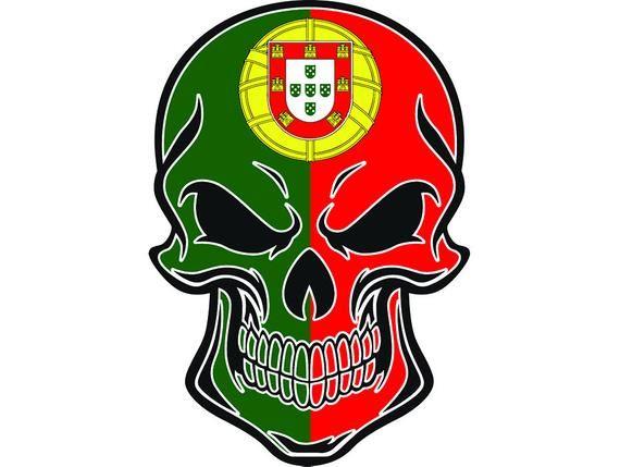 Portugal Logo - Portugal Skull Shaped Flag Portuguese Europe European Country | Etsy