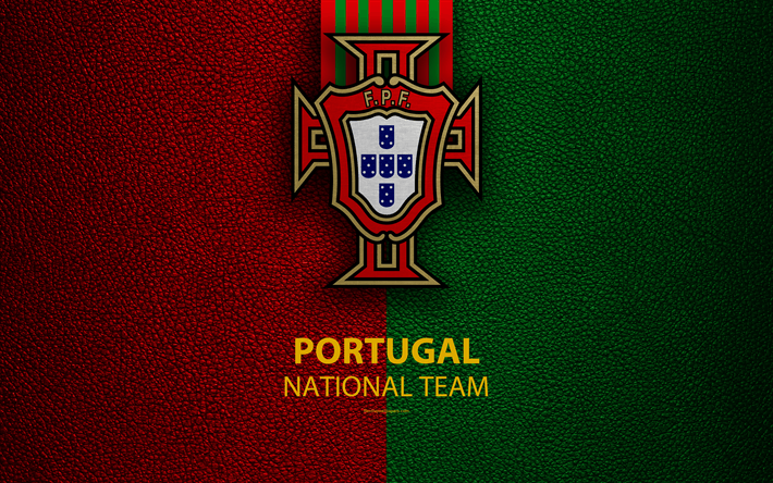 Portugal Logo - Download wallpaper Portugal national football team, 4k, leather