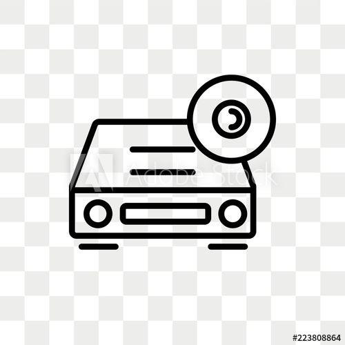 DVD Player Logo - DVD Player vector icon isolated on transparent background, DVD