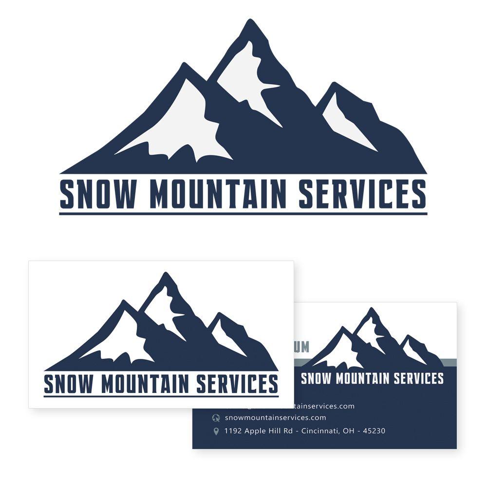 Snow Logo - Snow Mountain Services – Logo & Business Card – Kristylou Creative