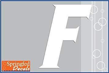 Block F Logo - Florida Gators WHITE CUT VINYL BLOCK F LOGO 4 Vinyl