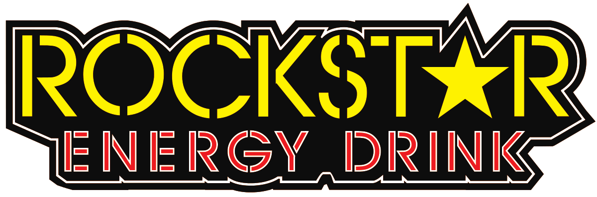 Red and Yellow Beverage Logo - Rockstar (drink)