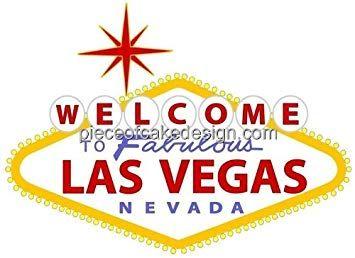 Welcome to Las Vegas Logo - 1/4 Sheet - Welcome to Fabulous Las Vegas Birthday - Edible Cake ...