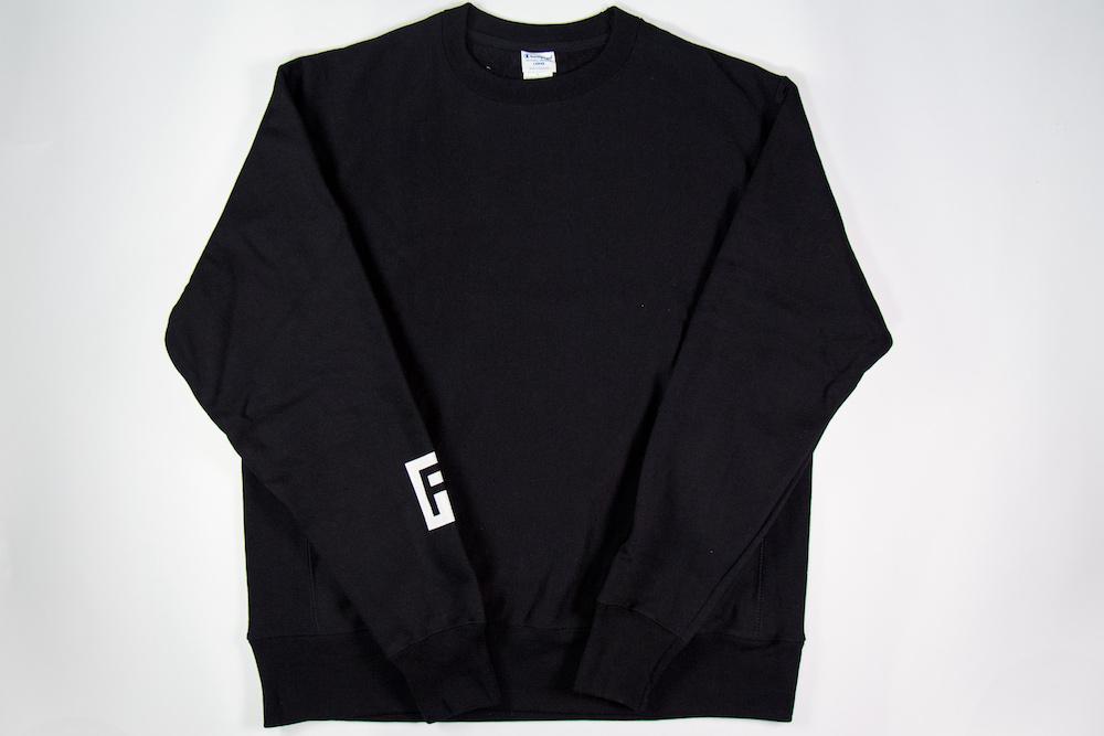 Block F Logo - FADER F Block x Champion Crew Neck Sweatshirt (Black) – The FADER