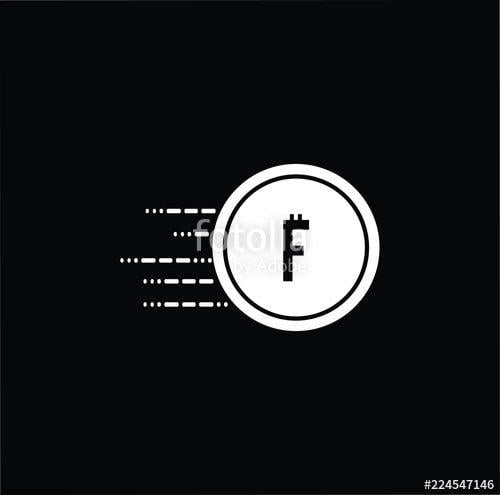 Block F Logo - Logo design of F in coin vector for crypto currency, block chain