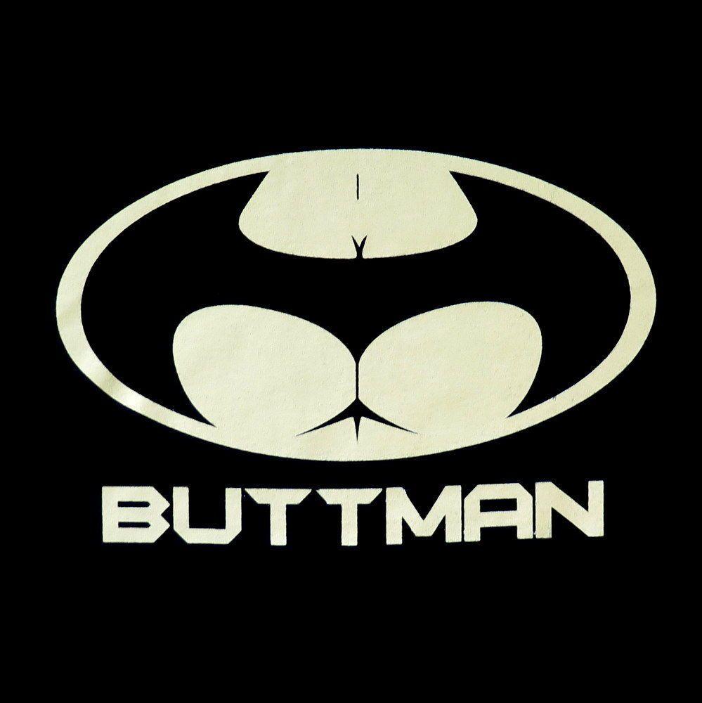 Funny Logo - Buttman Batman Logo Butt Humor Funny Sex Mens Black Cotton Adult T ...