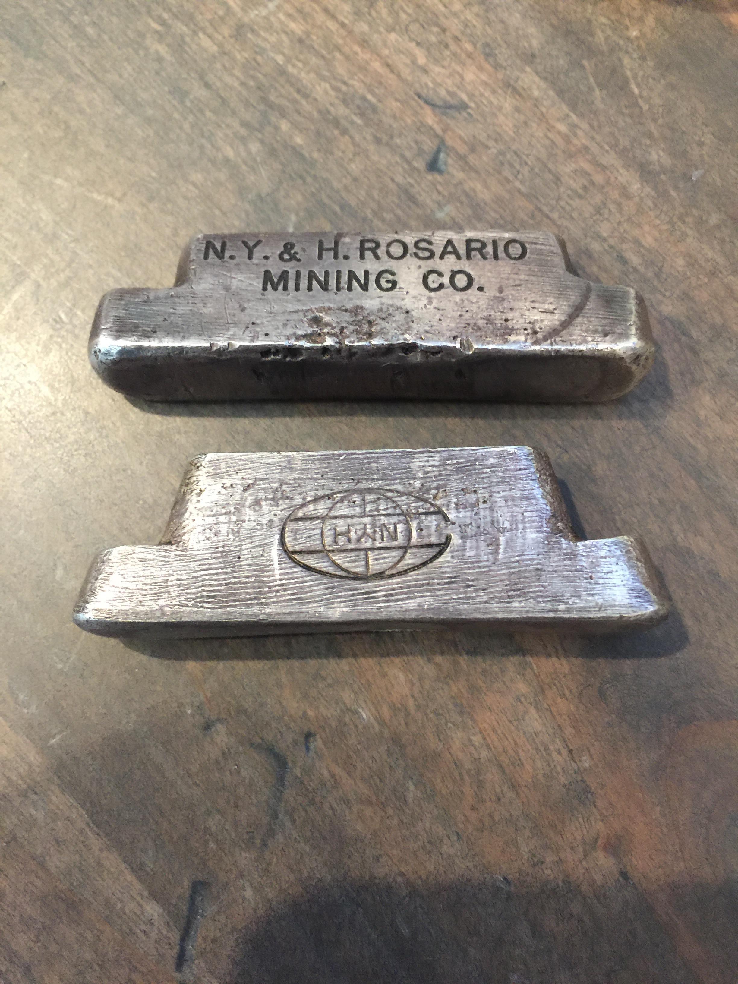 Cool Old Company Logo - Couple of cool old Rosario Mining ingots. Each weighs 3+ Troy oz ...