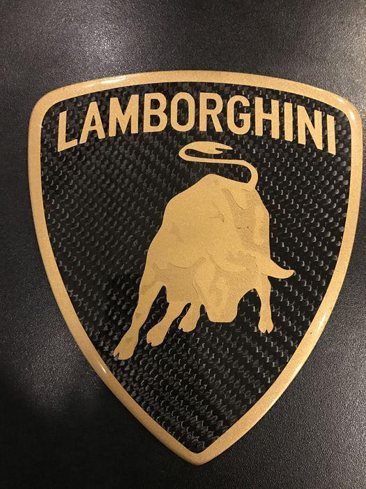 Lamborghani Logo - Lamborghini Logo Badge in Carbon Fiber