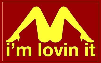 Funny Logo - I'm loving it McDonald's Logo funny Prank Stickers