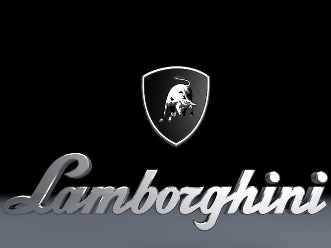 Lamborghani Logo - Lamborghini logo 3D model car