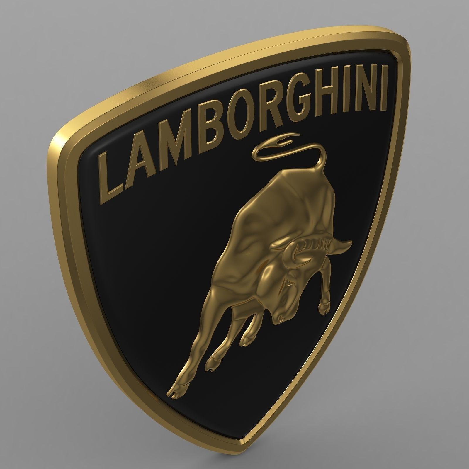 Lamborghani Logo - 3D lamborghini logo 2 | CGTrader